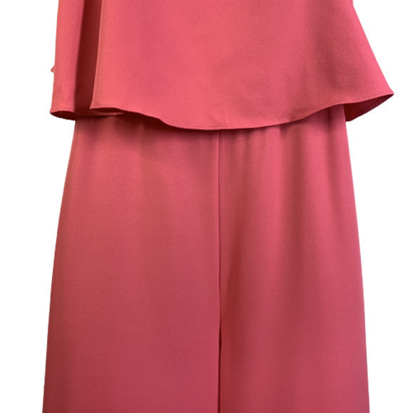TALULAH Bubble Gum Pink Blouson Spaghetti Strap Wide Leg Jumpsuit‎ - Picture 4 of 16